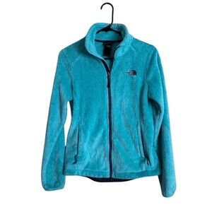 The North Face Osito Fleece Jacket Womens XS Teal Blue Full Zip Soft